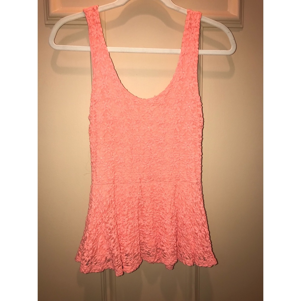 Coral lace top